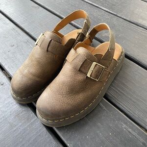 Men’s Dr marten nubuck leather slingback mules